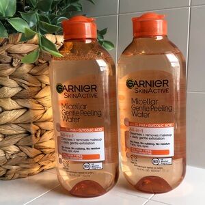 Garnier SkinActive Micellar Gentle Peeling Water - Orange Set of 2!